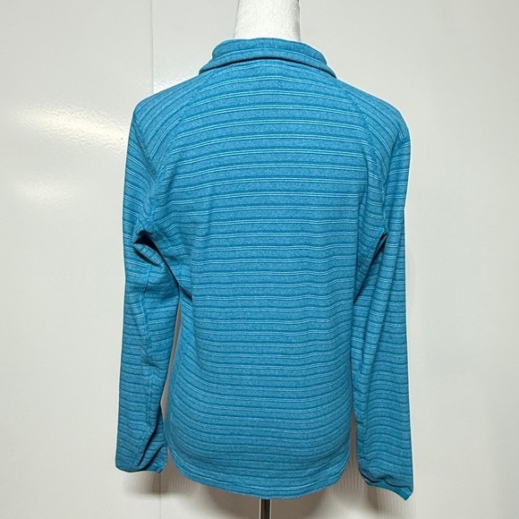 The North Face Jacket Womens Large Blue Stripes Full Zip Polartec Thermal Pro - Picture 4 of 12